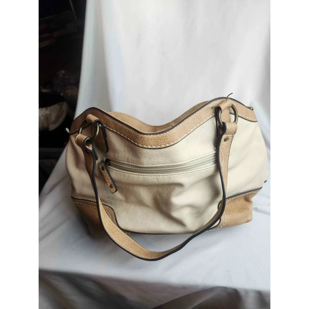 b.o.c. Born Concept Hobo Shoulder Bag Tan Cream Faux Leather Purse Boho Neutral